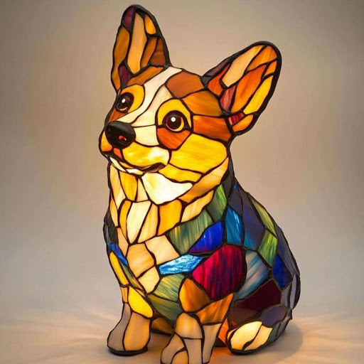 Lunaro - Lampada Notturna Artistica a LED con Razze di Cani per Decorazione d'Interni
