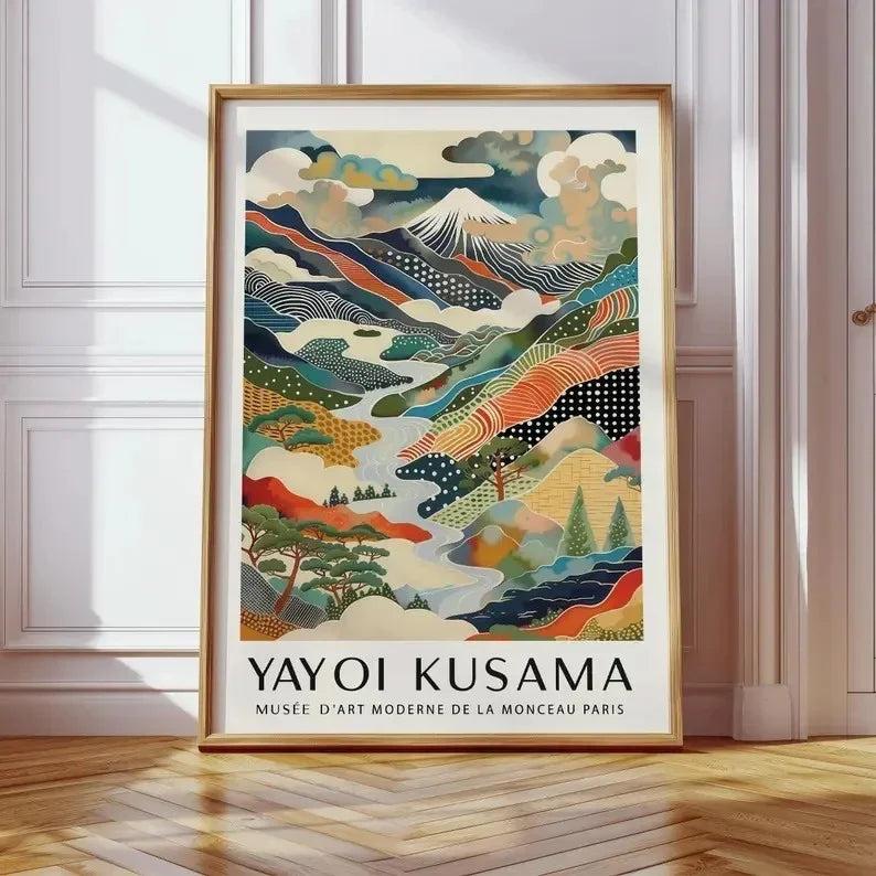 Arte da parete in tela di Yayoi Kusama - Monte Fuji