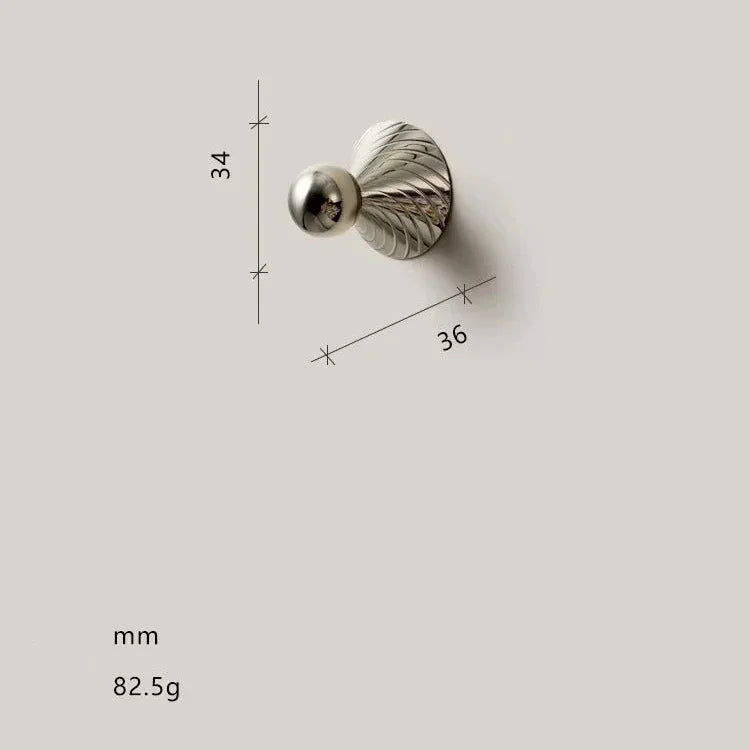 Maniglia per Cassetto in Ottone Hank