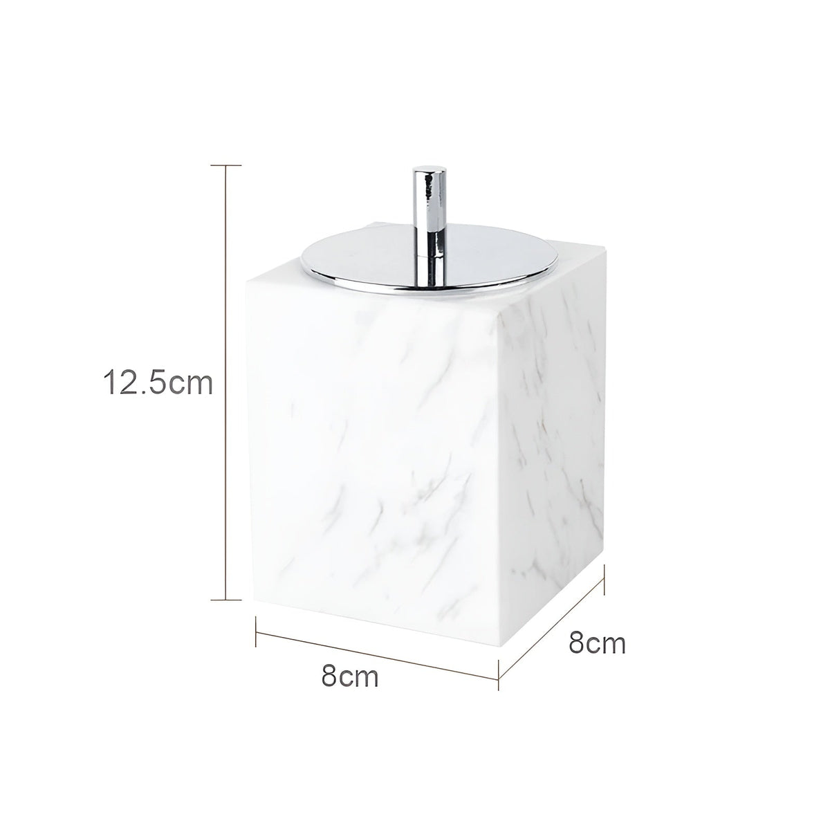 Set da Bagno in Marmo Bianco – Dispenser per Sapone, Porta Sapone, Spazzola per WC & Vassoio | Eleganti Accessori da Bagno