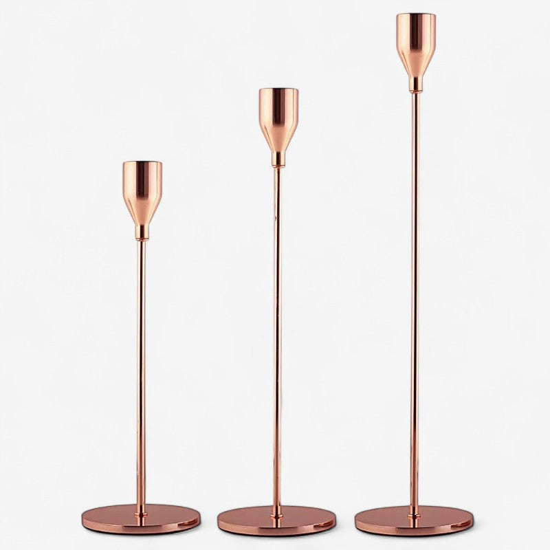 CandleMate - Set di 3 portacande per decorazione da tavolo