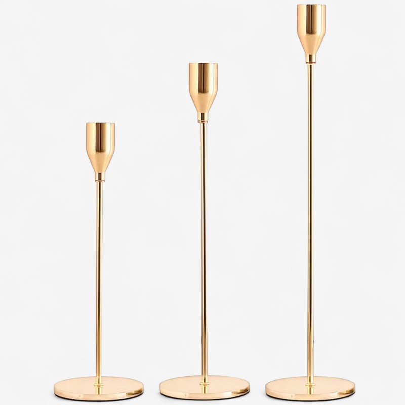 CandleMate - Set di 3 portacande per decorazione da tavolo