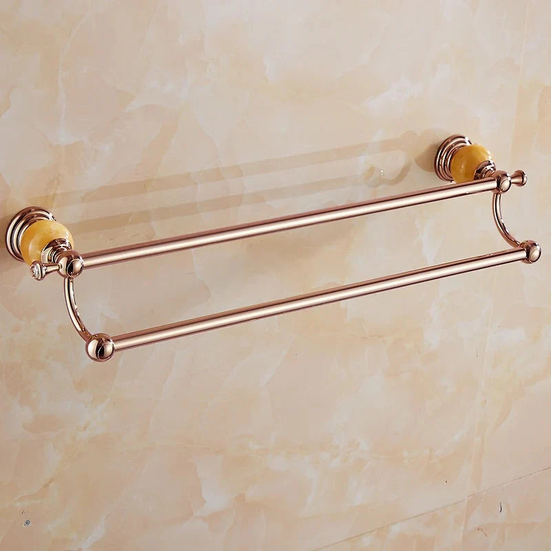 Mensola per Asciugamani in Ottone Vintage con Porta Sapone Accessorio da Bagno in Metallo