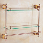 Mensola per Asciugamani in Ottone Vintage con Porta Sapone Accessorio da Bagno in Metallo
