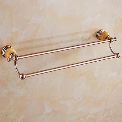 Mensola per Asciugamani in Ottone Vintage con Porta Sapone Accessorio da Bagno in Metallo