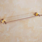 Mensola per Asciugamani in Ottone Vintage con Porta Sapone Accessorio da Bagno in Metallo
