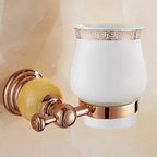 Mensola per Asciugamani in Ottone Vintage con Porta Sapone Accessorio da Bagno in Metallo