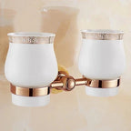 Mensola per Asciugamani in Ottone Vintage con Porta Sapone Accessorio da Bagno in Metallo