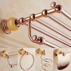 Mensola per Asciugamani in Ottone Vintage con Porta Sapone Accessorio da Bagno in Metallo