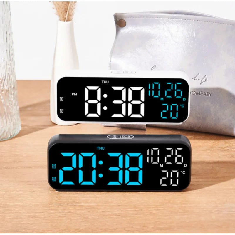 VOXSYNC – Orologio Digitale LED con Controllo Vocale e Display della Temperatura