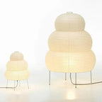 SabiGlow - Lampada da terra artistica in carta di riso Wabi Sabi con stativo regolabile