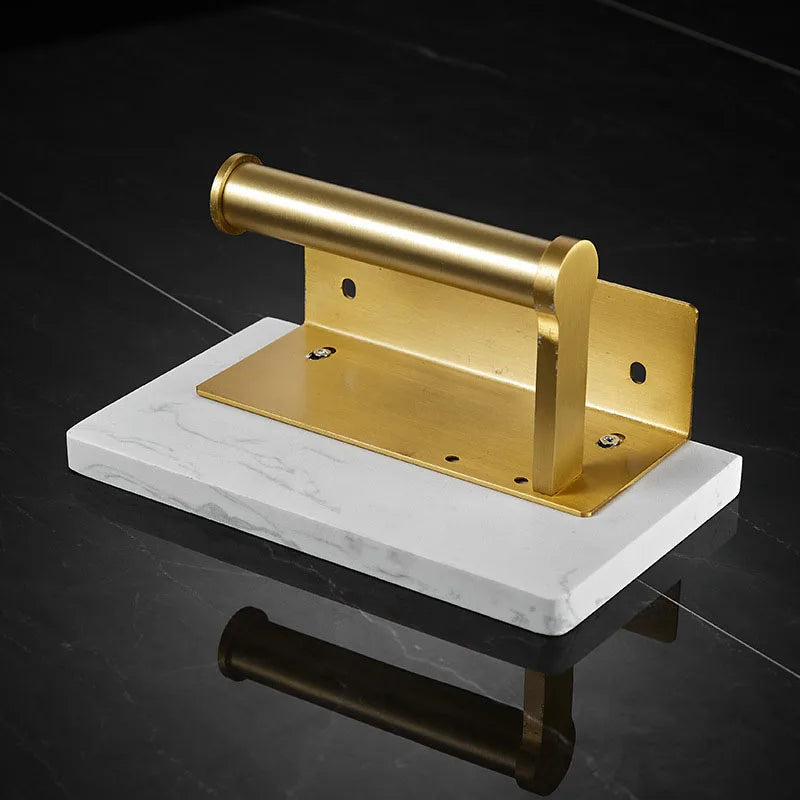 Mensola porta telefono da parete per bagno, supporto per carta igienica in marmo