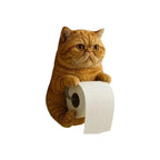 Porta Rotolo di Carta Igienica da Parete in Resina a Forma di Gatto Adorabile