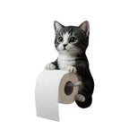 Porta Rotolo di Carta Igienica da Parete in Resina a Forma di Gatto Adorabile