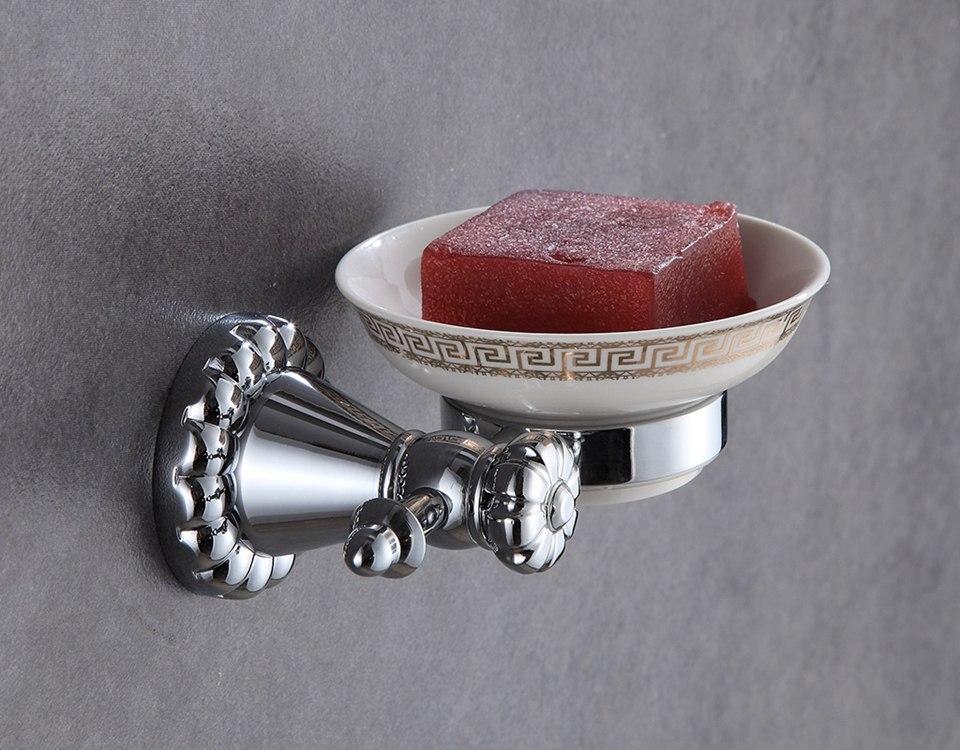 Portasapone da Parete in Argento Accessorio per Bagno