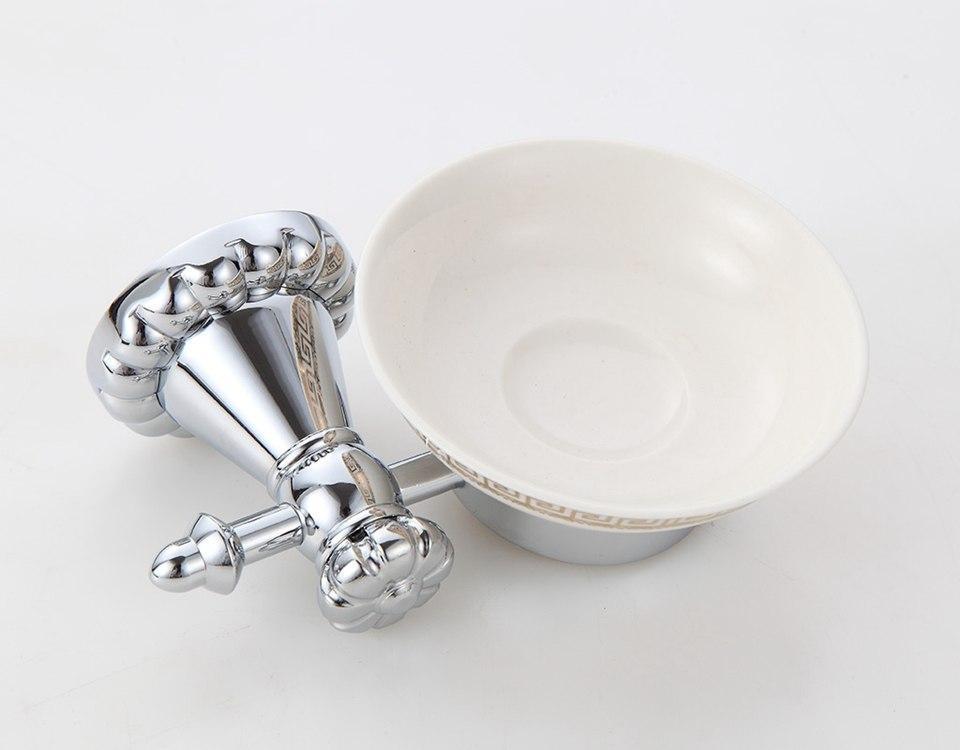 Portasapone da Parete in Argento Accessorio per Bagno
