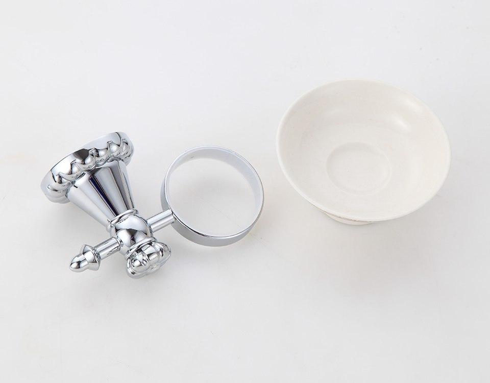 Portasapone da Parete in Argento Accessorio per Bagno