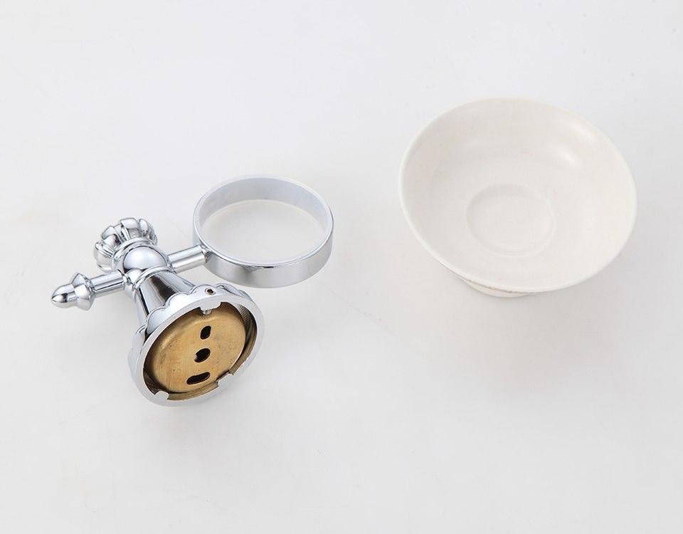Portasapone da Parete in Argento Accessorio per Bagno