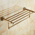 Supporto per Asciugamani da Bagno in Ottone Antico Quadrato da Montare a Parete