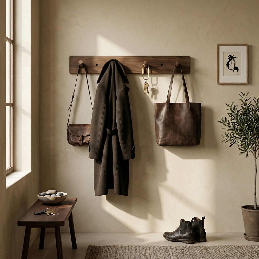 Appendiabiti da Parete Moderno Design Elegante con Ganci per Ingresso