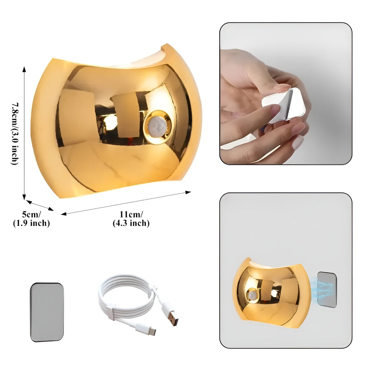 Applique con sensore di movimento – Luce LED duale sopra e sotto | Magnetica e portatile