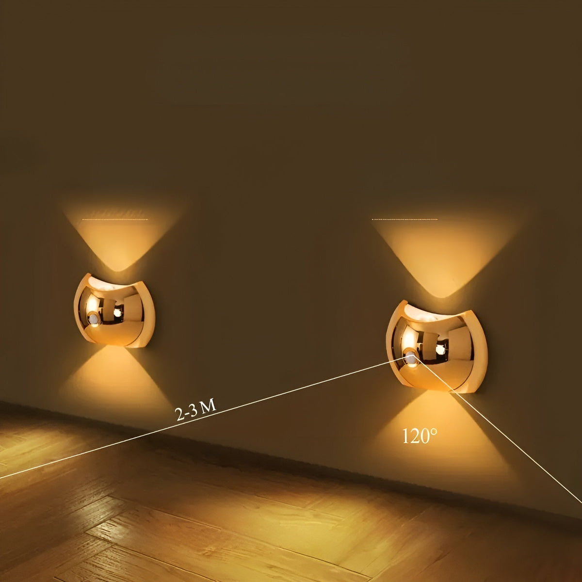 Applique con sensore di movimento – Luce LED duale sopra e sotto | Magnetica e portatile