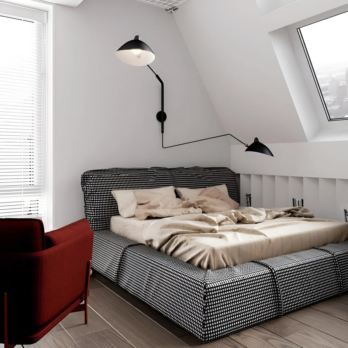 Applique con braccio snodato – Design elegante e senza tempo per camera da letto e ufficio