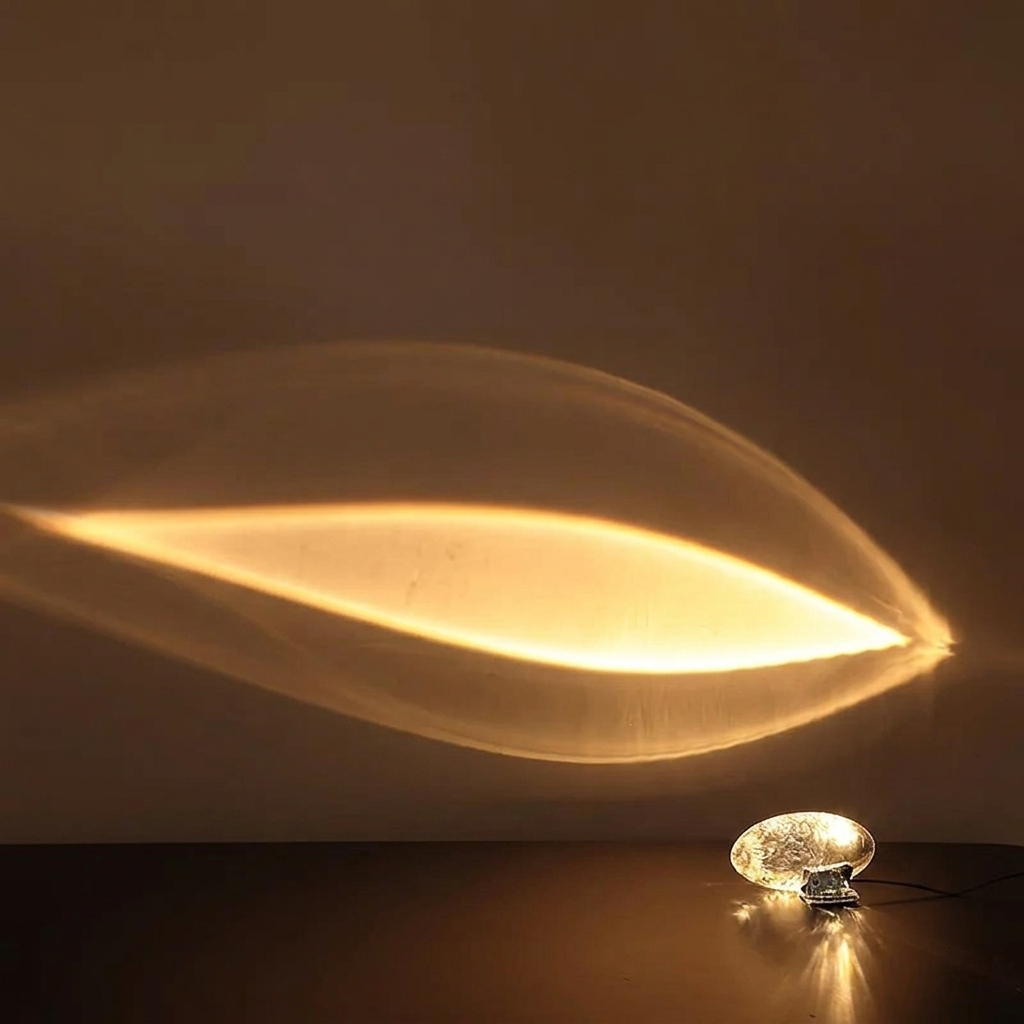 Lampada da Tavolo Proiettore LED Design Artistico per Interni