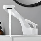 Rubinetto per lavabo con cascata – Moderno ed Elegante | Miscelatore in ottone cromato per bagno acqua calda e fredda
