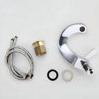 Rubinetto per lavabo con cascata – Moderno ed Elegante | Miscelatore in ottone cromato per bagno acqua calda e fredda