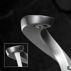 Rubinetto per lavabo con cascata – Moderno ed Elegante | Miscelatore in ottone cromato per bagno acqua calda e fredda