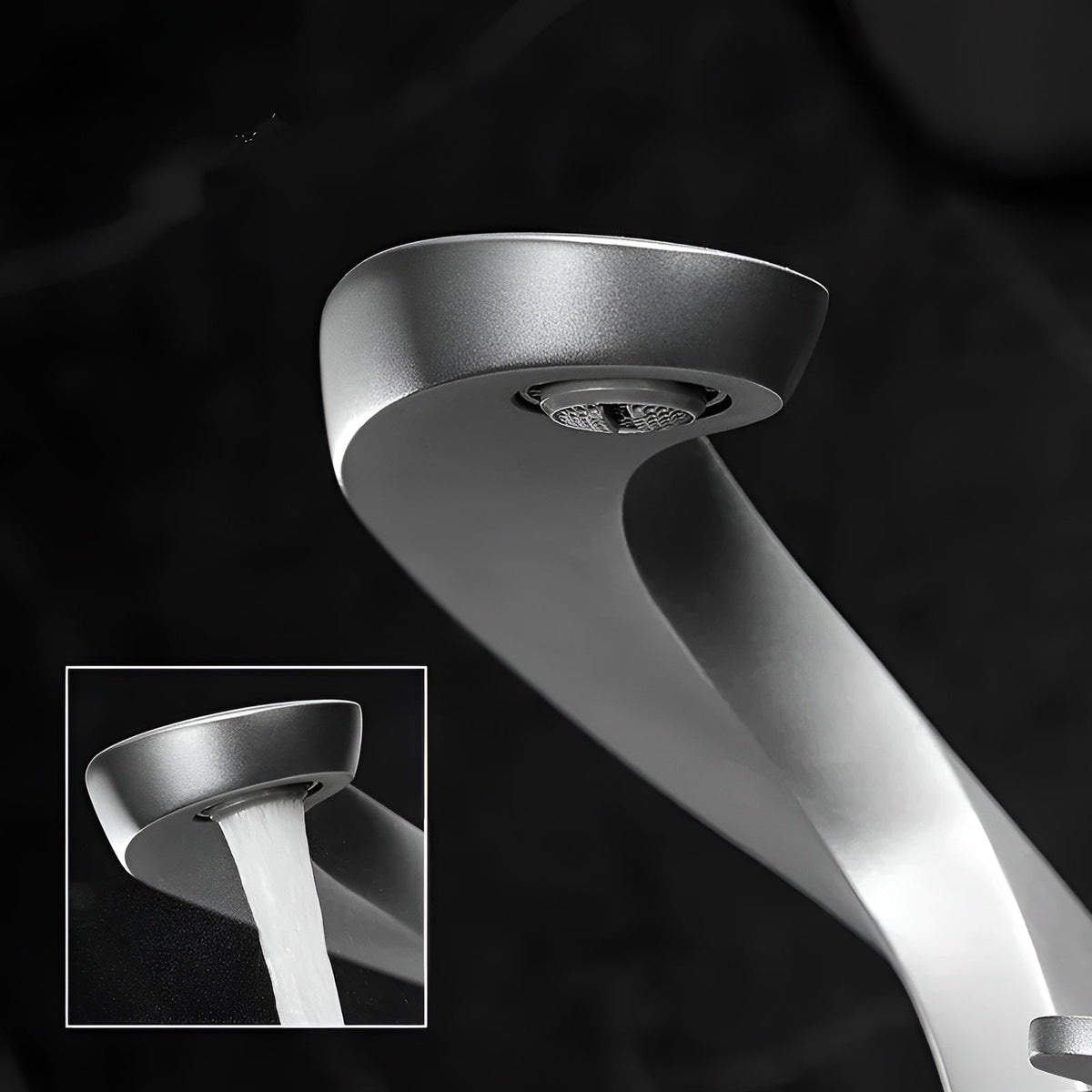 Rubinetto per lavabo con cascata – Moderno ed Elegante | Miscelatore in ottone cromato per bagno acqua calda e fredda