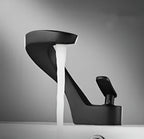 Rubinetto per lavabo con cascata – Moderno ed Elegante | Miscelatore in ottone cromato per bagno acqua calda e fredda