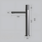 Rubinetto per Lavabo Rotondo – Miscelatore di Alta Qualità per Acqua Calda e Fredda | Ideale per Bagno e Lavabo