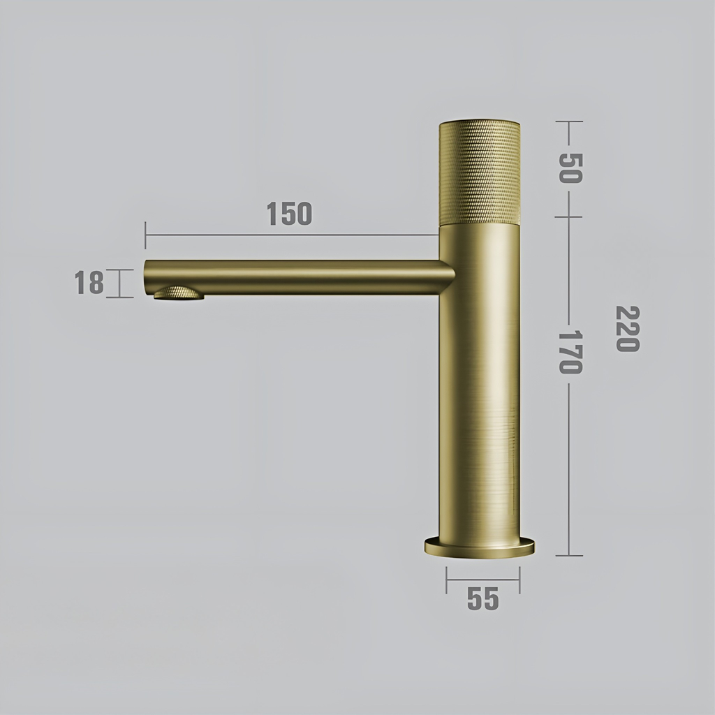 Rubinetto per Lavabo Rotondo – Miscelatore di Alta Qualità per Acqua Calda e Fredda | Ideale per Bagno e Lavabo