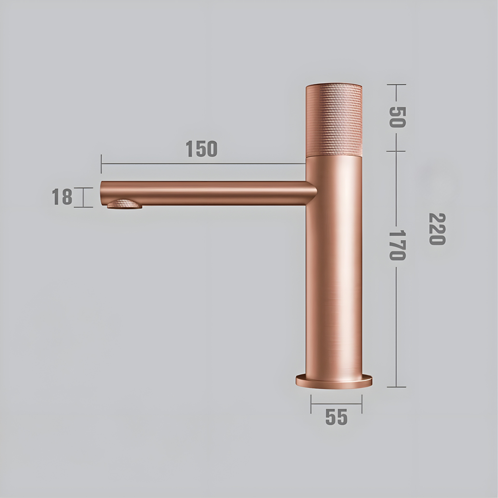 Rubinetto per Lavabo Rotondo – Miscelatore di Alta Qualità per Acqua Calda e Fredda | Ideale per Bagno e Lavabo
