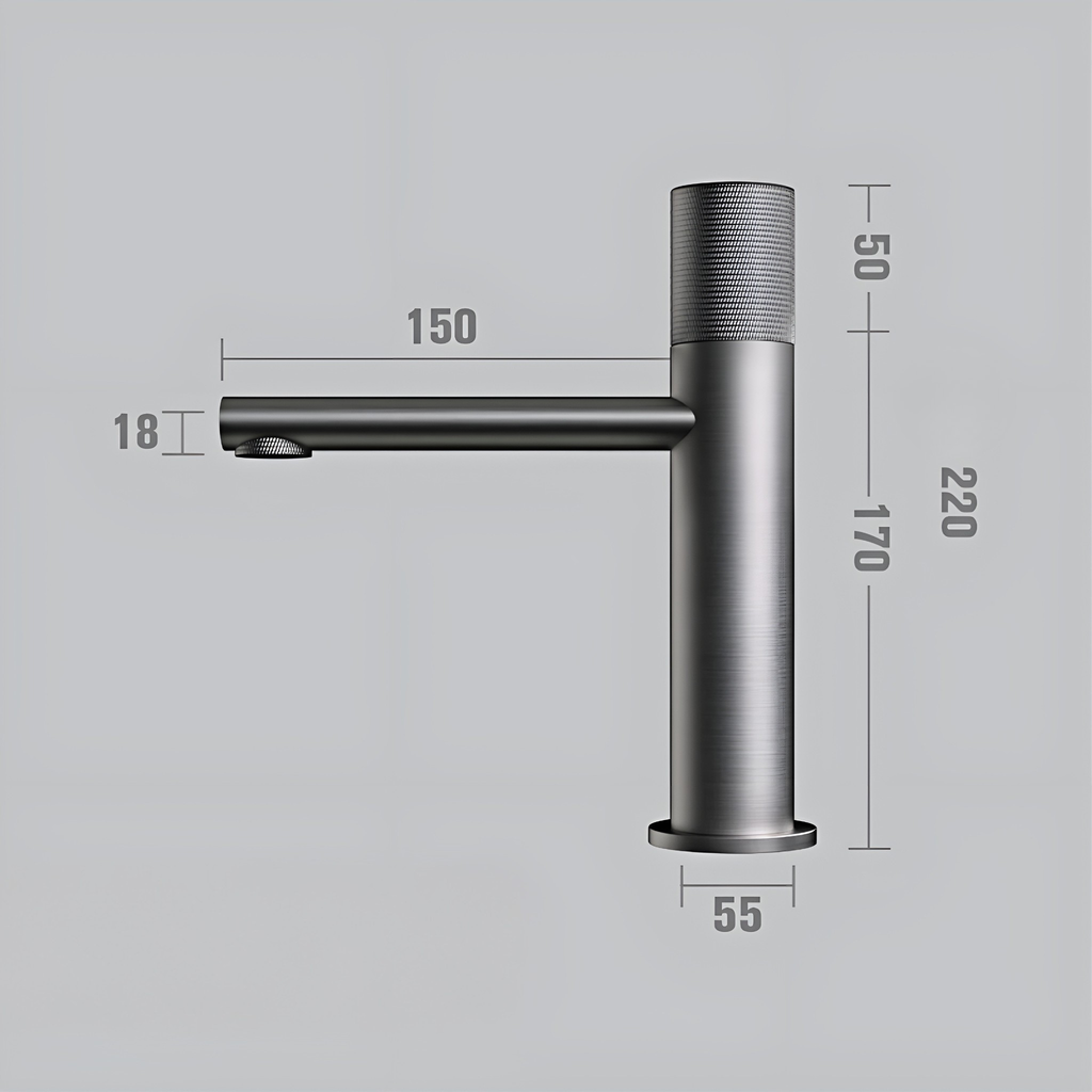 Rubinetto per Lavabo Rotondo – Miscelatore di Alta Qualità per Acqua Calda e Fredda | Ideale per Bagno e Lavabo