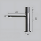 Rubinetto per Lavabo Rotondo – Miscelatore di Alta Qualità per Acqua Calda e Fredda | Ideale per Bagno e Lavabo