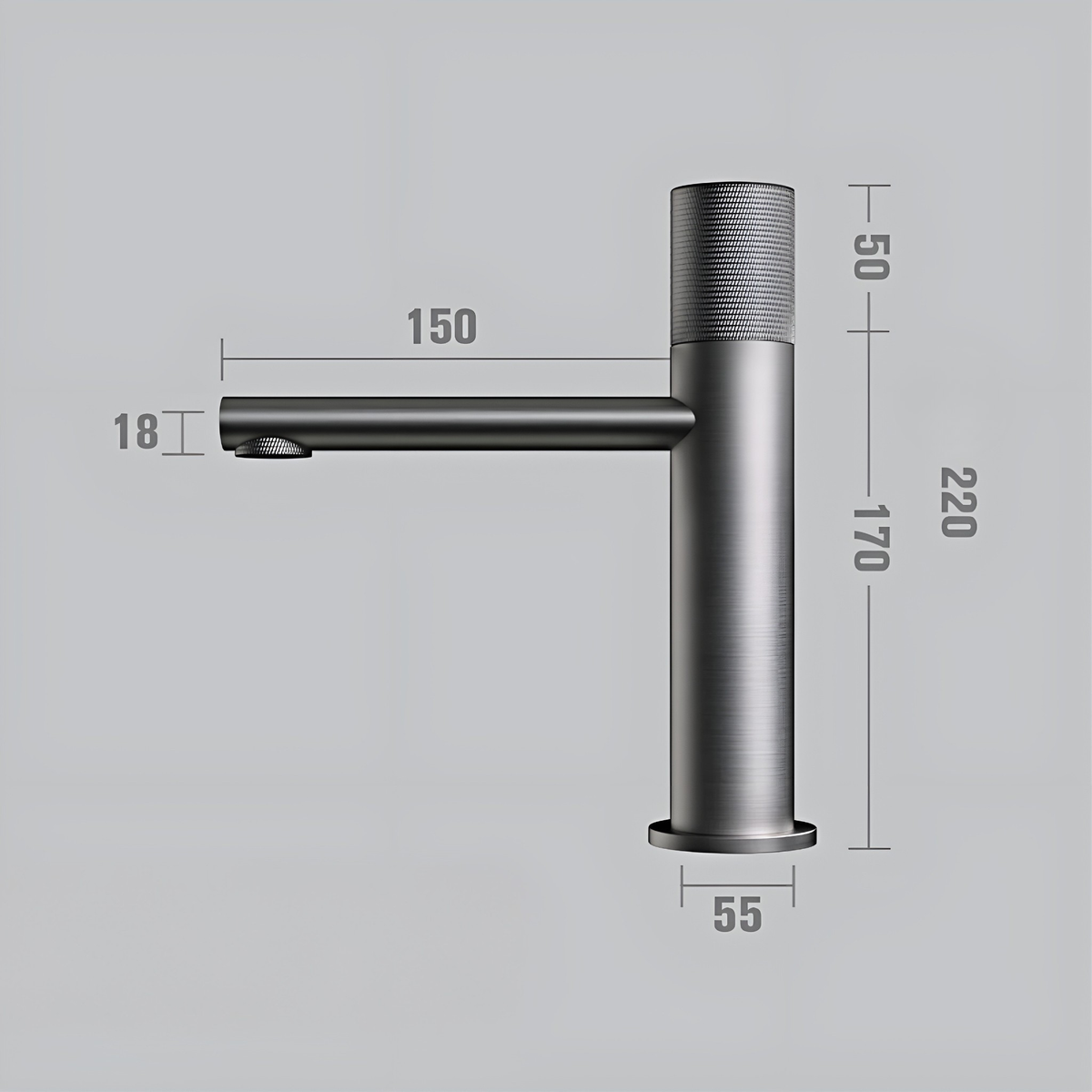 Rubinetto per Lavabo Rotondo – Miscelatore di Alta Qualità per Acqua Calda e Fredda | Ideale per Bagno e Lavabo