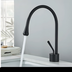 Rubinetto da lavabo in ottica spazzolata – Rubinetto a colonna, miscelatore caldo-freddo, rubinetto in ottone per la zona giorno