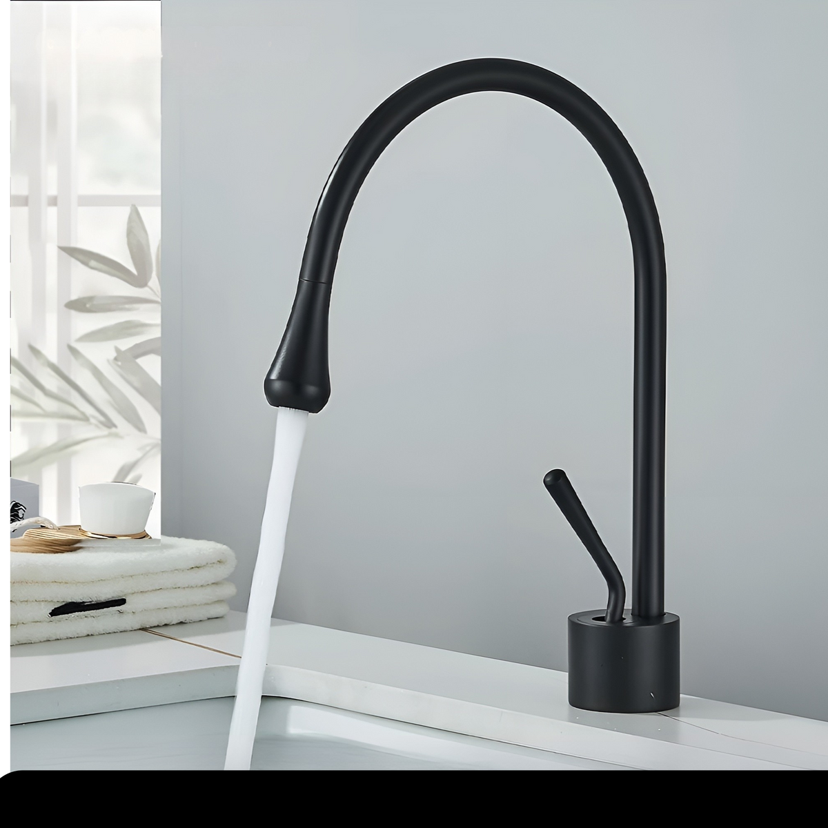 Rubinetto da lavabo in finitura spazzolata – Rubinetto monocomando, miscelatore caldo-freddo, rubinetto in ottone per la zona giorno