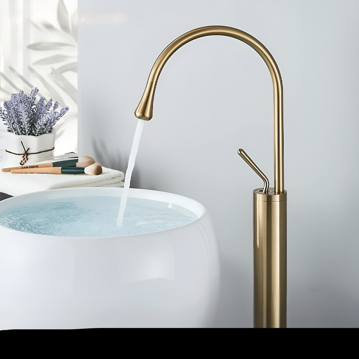 Rubinetto da lavabo in finitura spazzolata – Rubinetto monocomando, miscelatore caldo-freddo, rubinetto in ottone per la zona giorno
