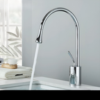 Rubinetto da lavabo in finitura spazzolata – Rubinetto monocomando, miscelatore caldo-freddo, rubinetto in ottone per la zona giorno