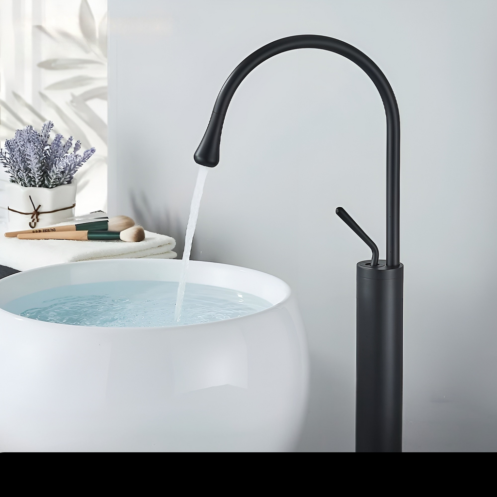 Rubinetto da lavabo in finitura spazzolata – Rubinetto monocomando, miscelatore caldo-freddo, rubinetto in ottone per la zona giorno