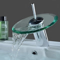 Rubinetto da lavabo con cascata – Elegante e moderno | Miscelatore monocomando in cromo per bagno