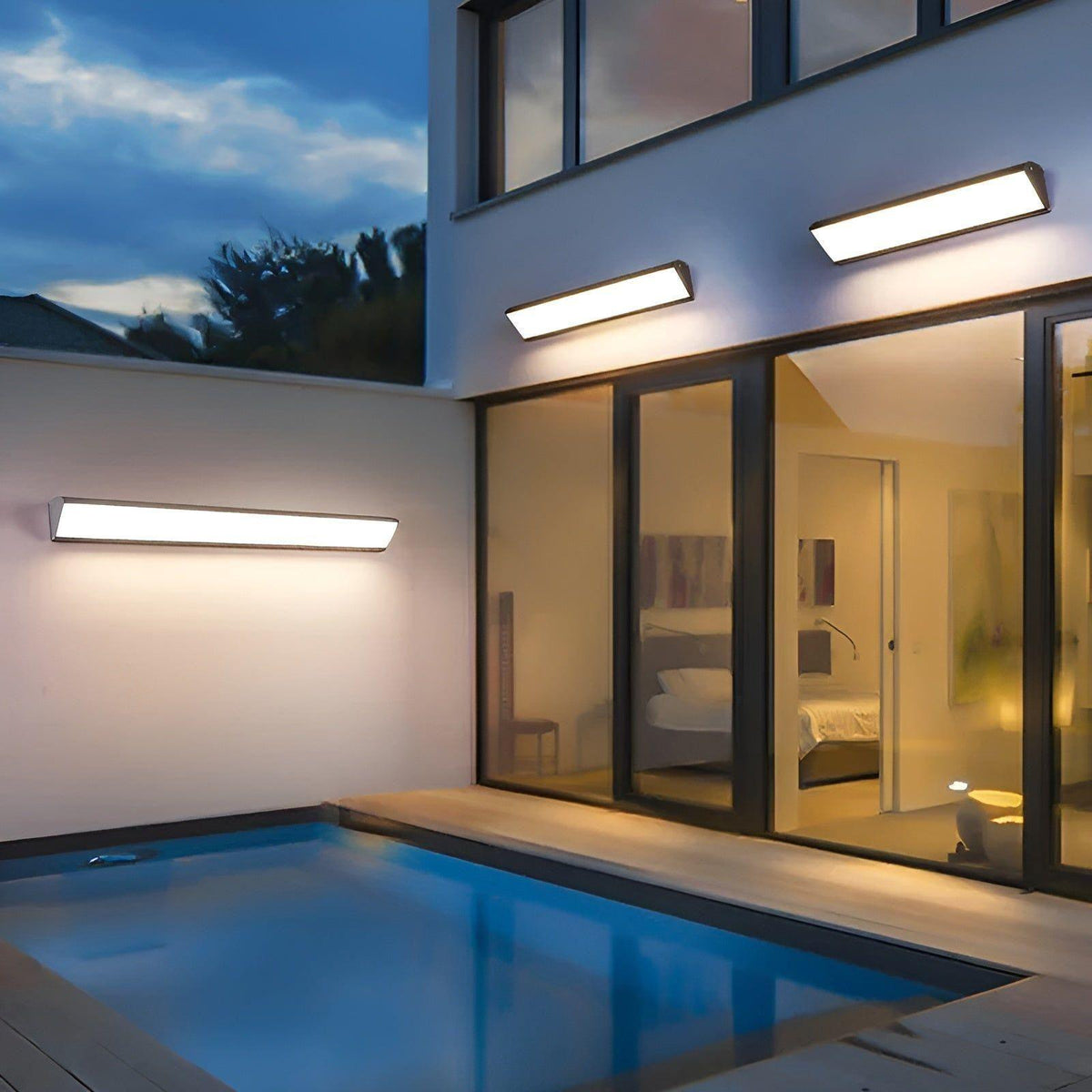 Applique LED impermeabile – Striscia luminosa moderna per giardino e terrazza
