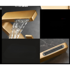 Rubinetto a cascata per lavabo – Rubinetto in ottone con acqua calda e fredda | Elegante per bagno e WC ospiti