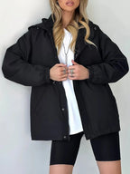 Giacca Impermeabile da Donna con Fodera – Parka Impermeabile con Vita Regolabile