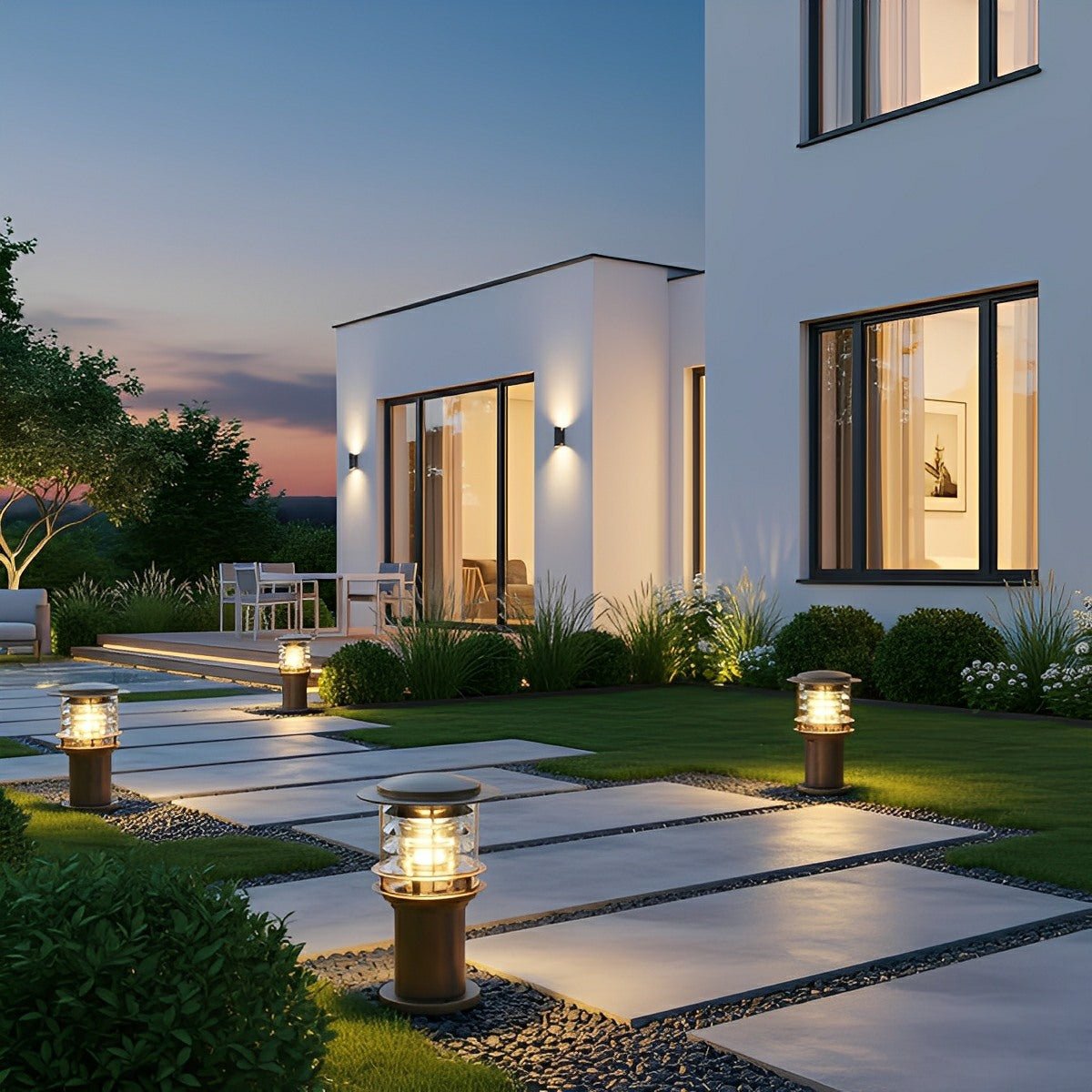 Oriva | Moderno Faro da Giardino LED da Esterno con Design Impermeabile IP65 per Sentieri e Patii