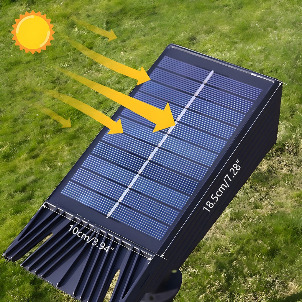 Faro Solare Esterno con Testa Regolabile per Giardino